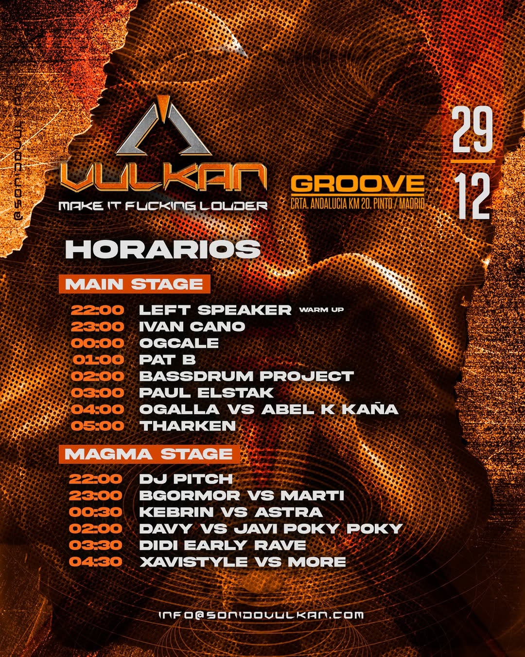 Vulkan 29 Dic Horarios